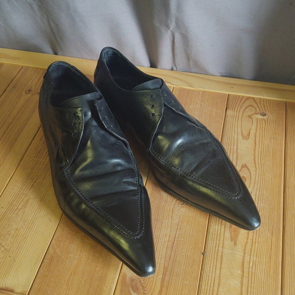 Mare Uomo Super Pointy Black Lace Up  US 10